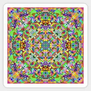 Bright square arabic ornate pattern Sticker